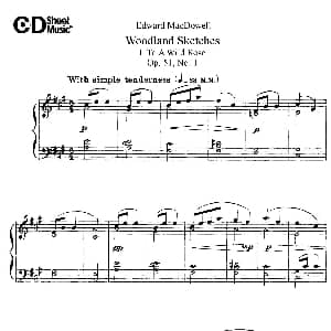 Woodland Sketches Op.51 钢琴谱 爱德华 亚力山大 麦克道威尔