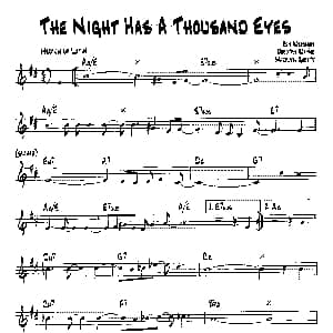 THE NIGHT HAS A THOUSAND EYES 降B爵士乐谱