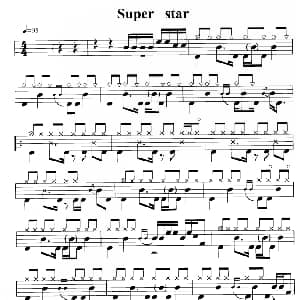 Super star 鼓谱