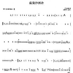 笛子谱 | 寂寞沙洲冷
