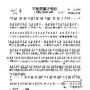 不是寂寞才想你_歌曲简谱_词曲:张超 张超
