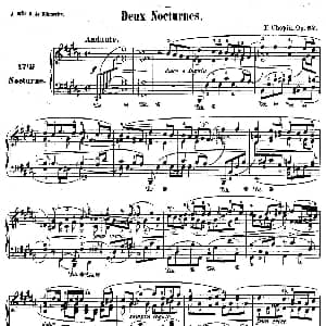 Deux Nocturnes 钢琴谱 肖邦
