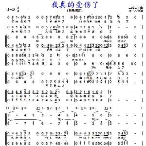 我真的受伤了_歌曲简谱_词曲:王菀之 王菀之