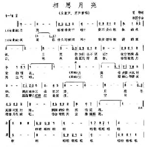 相思月亮_美声唱法乐谱_词曲:贾铮 林国华