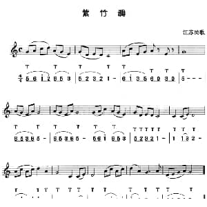 紫竹调 八孔竖笛线简谱对照版