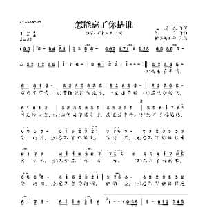 怎能忘了你是谁_歌曲简谱