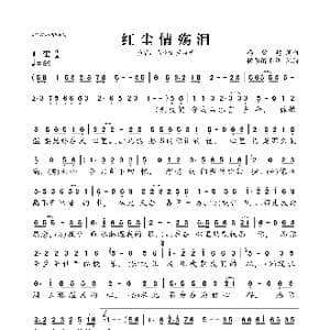 红尘情殇泪_歌曲简谱_词曲:冯欣超 冯欣超