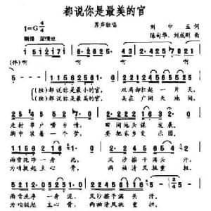 都说你是最美的官_民歌简谱_词曲:刘申五 陈甸华 刘成刚