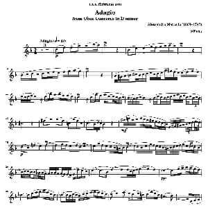 长笛曲谱 | Adagio