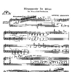 Rhapsody in Blue 钢琴谱 乔治 格什温
