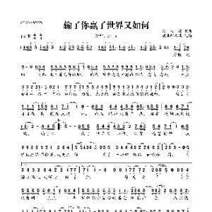 输了你赢了世界又如何_歌曲简谱_词曲:詹兆源 詹兆源