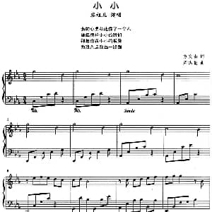 流行歌曲改编的钢琴曲 小小 钢琴谱 方文山 周杰伦