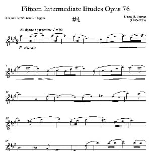 萨克斯谱 | 中级练习曲15首 Op76 4 D 波帕尔