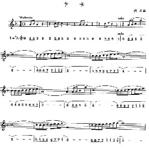 萨克斯谱 | 卞卡 线 简谱混排版