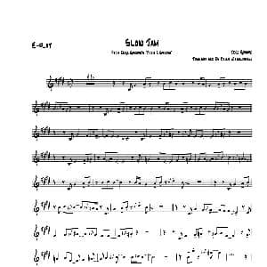 萨克斯谱 | Slow Jam 中音萨克斯