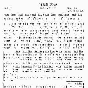 当我们老去_歌谱投稿_词曲:安九 安九