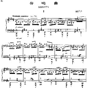 奏鸣曲 钢琴谱 储望华