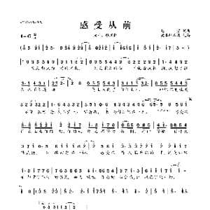 感受从前_歌曲简谱_词曲:赵锴 赵锴