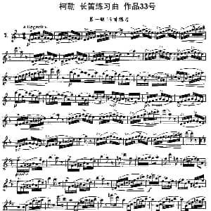 长笛曲谱 | 柯勒长笛练习曲作品33号 第一册 7 埃内斯托 柯勒 ERNESTO KOEHLER