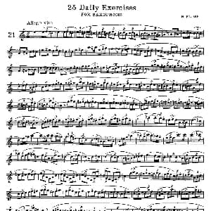 萨克斯谱 | 25 Daily Exercises 之21 H klose