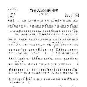 当男人流泪的时候_歌曲简谱_词曲:笑天 笑天