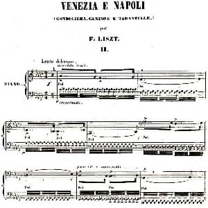 李斯特 旅游岁月 第二集遗补 威尼斯和拿波里 S.162 No.2 小曲 钢琴谱 李斯特