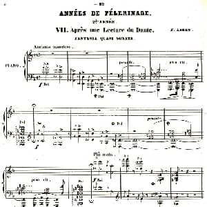 旅行岁月 钢琴谱 李斯特