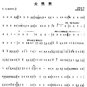 笛子谱 | 天黑黑