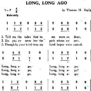 LONG,LONG AGO 英国 _外国歌谱