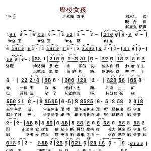 摩梭女孩_歌曲简谱_词曲:刘崇仁 晓丹