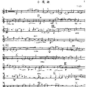 小提琴谱 | 亚当斯 小夜曲 四重奏 第一小提琴分谱 亚当斯