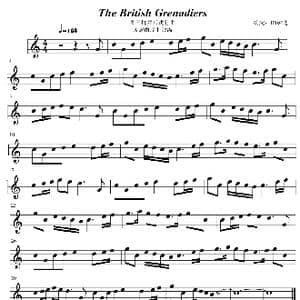 英国掷弹兵进行曲 正谱 _歌曲简谱