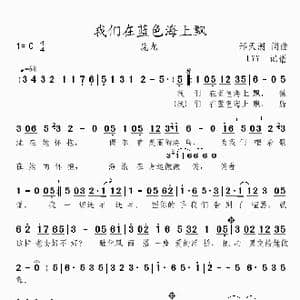 我们在蓝色海上飘_歌曲简谱_词曲:邢天溯 邢天溯