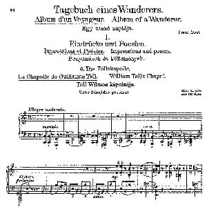 Album d'un Voyageur S.156 钢琴谱 弗兰茨 李斯特