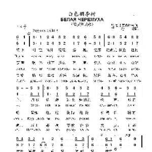 白色稠李树Белая черемуха_歌曲简谱_词曲:鲍.尼.季莫费耶夫 俄罗斯民歌