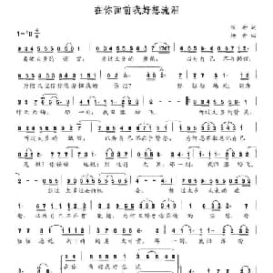 在你面前我好想流泪_通俗唱法乐谱_词曲:项丹 杨丹