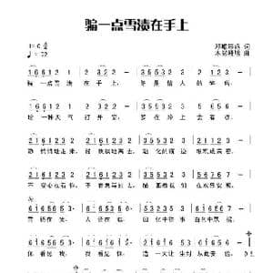 骗一点雪渍在手上_歌曲简谱_词曲:田宇 杨晓旭