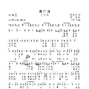 湘江渡_歌曲简谱_词曲:张名河 傅滔