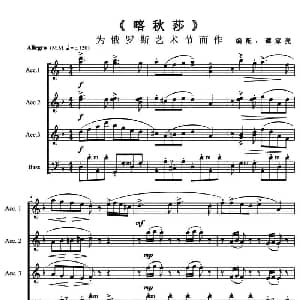 手风琴谱 | 喀秋莎 2016 俄罗斯符拉迪沃斯托克 海参崴 国际手风琴乐团音乐节 谭家亮