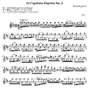 小提琴谱 | 帕格尼尼24首随想曲No.2