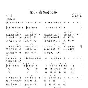发小 我的好兄弟_歌曲简谱_词曲:赵玉武 向邦瑜