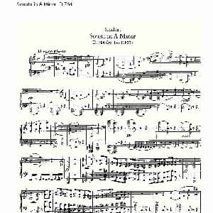 Sonata in A Minor D.784 钢琴谱