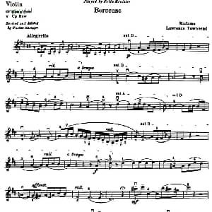 小提琴谱 | BERCEUSE 克莱斯勒