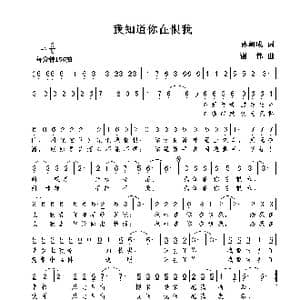 我知道你在恨我_歌曲简谱_词曲:孙朝成 谢伟