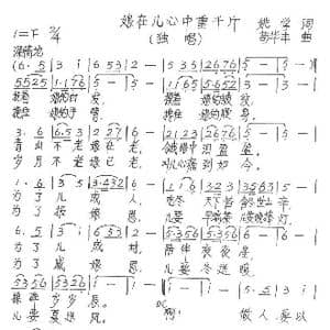娘在儿心中重千斤_歌谱投稿_词曲:姚学 苟华丰