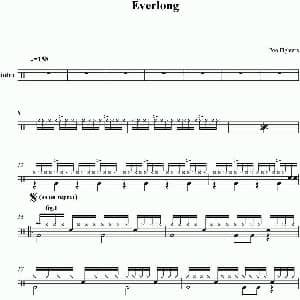 Foo Fighters Everlong 爵士鼓谱