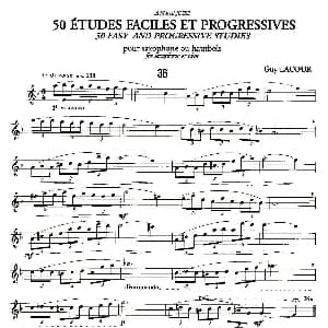 萨克斯谱 | Guy Lacour 50 首萨克斯练习曲之36 Guy Lacour