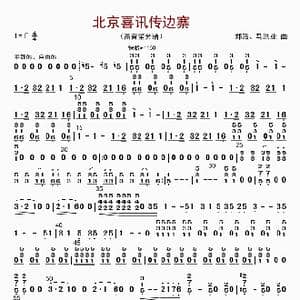 北京喜讯到边寨_歌曲简谱_词曲: 郑路等