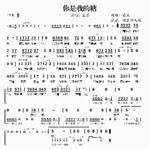 你是我的糖_歌谱投稿_词曲:渠成 渠成