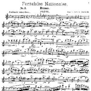 长笛曲谱 | Fantaisies nationales. Russe Op.59 No.3 丹麦 安德森